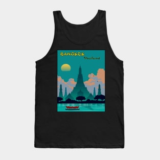 Bangkok Thailand Travel and Tourism Print of Angor Wat Temple Tank Top